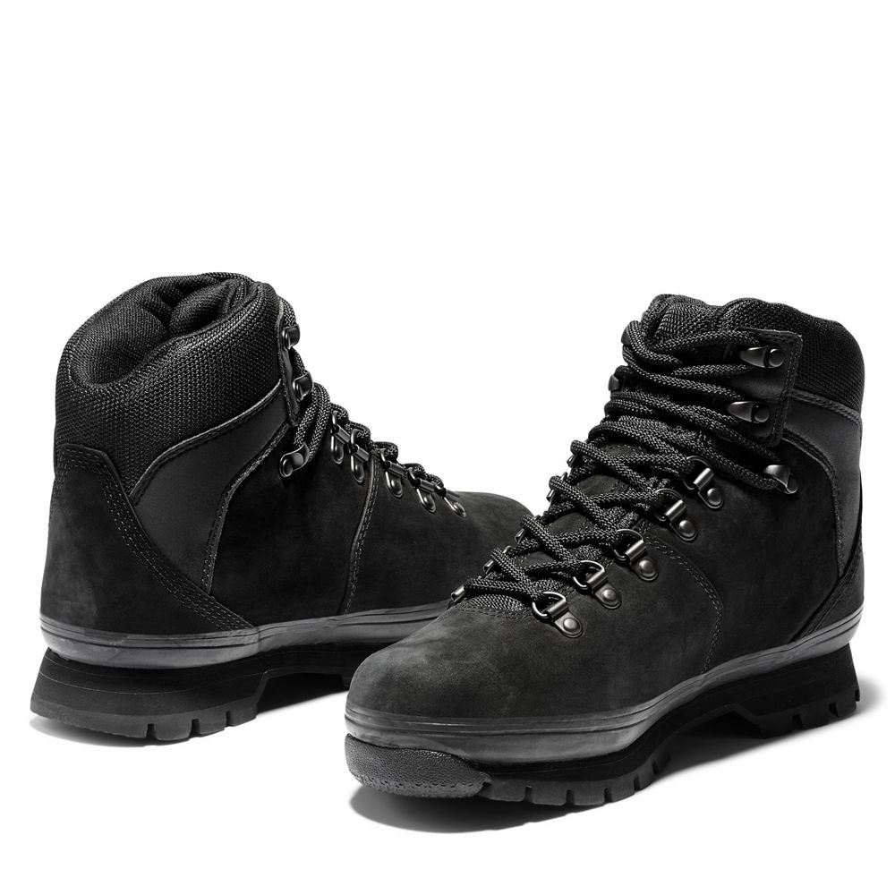 Zapatillas Timberland Argentina Mujer - Euro Hiker Mixed-Media Waterproof Boots - Negras - AZJWRF-80